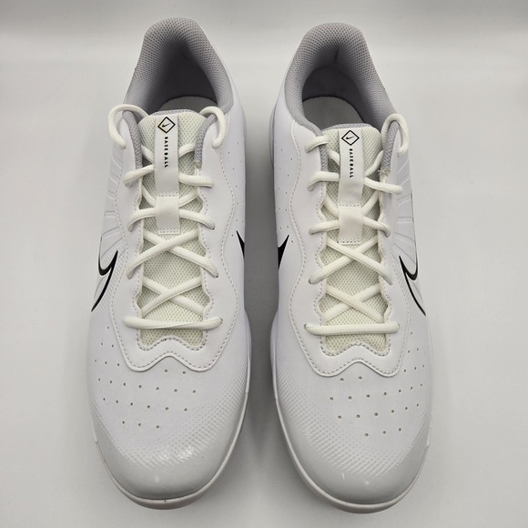 Nike Alpha Huarache Varsity‎ 4 Low Cleats Mens 13 White Wolf Grey Metal Baseball main image 5